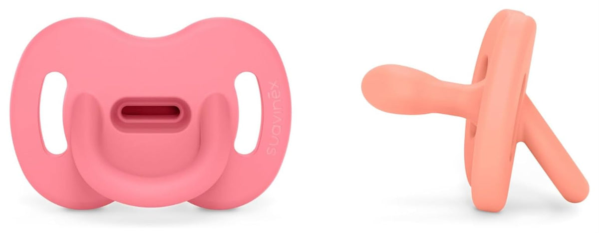 Color Essence SX PRO Silicone Baby Pacifier 2Pk, Made with 100% Soft Silicone, Baby Essentials Perfect for Breastfeeding Babies, Designed in Spain, 0-6 Mths, Ballad Blue/Deep Ocean