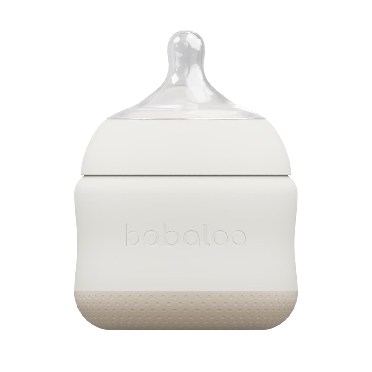 Babaloo Baby-Led Silicone Baby Bottle, Airless, Anti-Colic, 5oz Creme 1pk