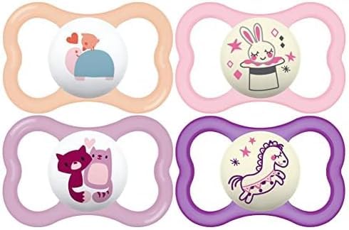 MAM Air Pacifier 16+ Months, Extra Air Flow for Sensitive Skin, 4 Pack