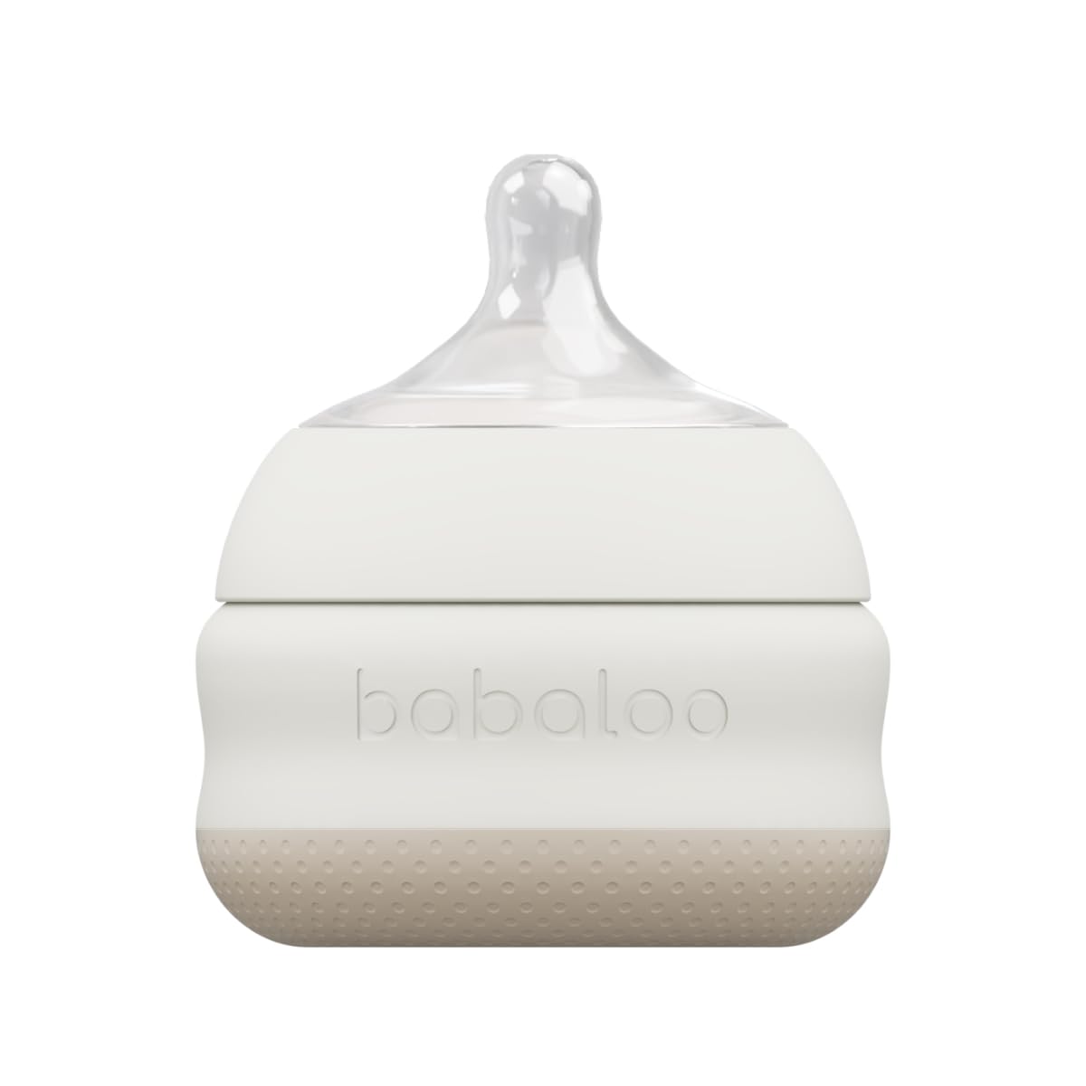 Babaloo Baby-Led Silicone Baby Bottle, Airless, Anti-Colic, 5oz Creme 1pk