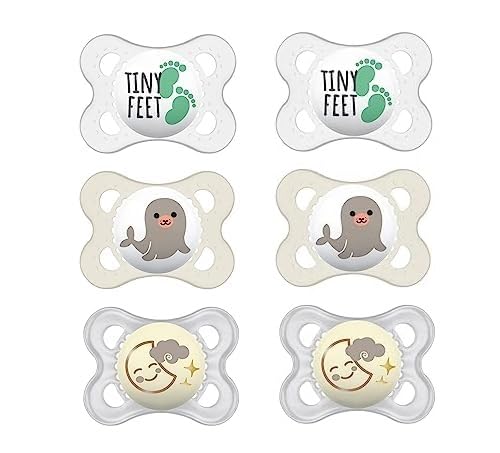 MAM Pacifier 0-6 Months Variety Pack, BPA-Free, Silicone Nipple, 3 Pack