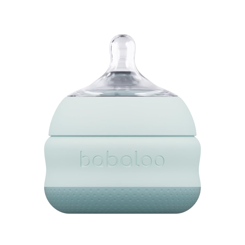 Babaloo Baby-Led Silicone Baby Bottle, Airless, Anti-Colic, 5oz Creme 1pk