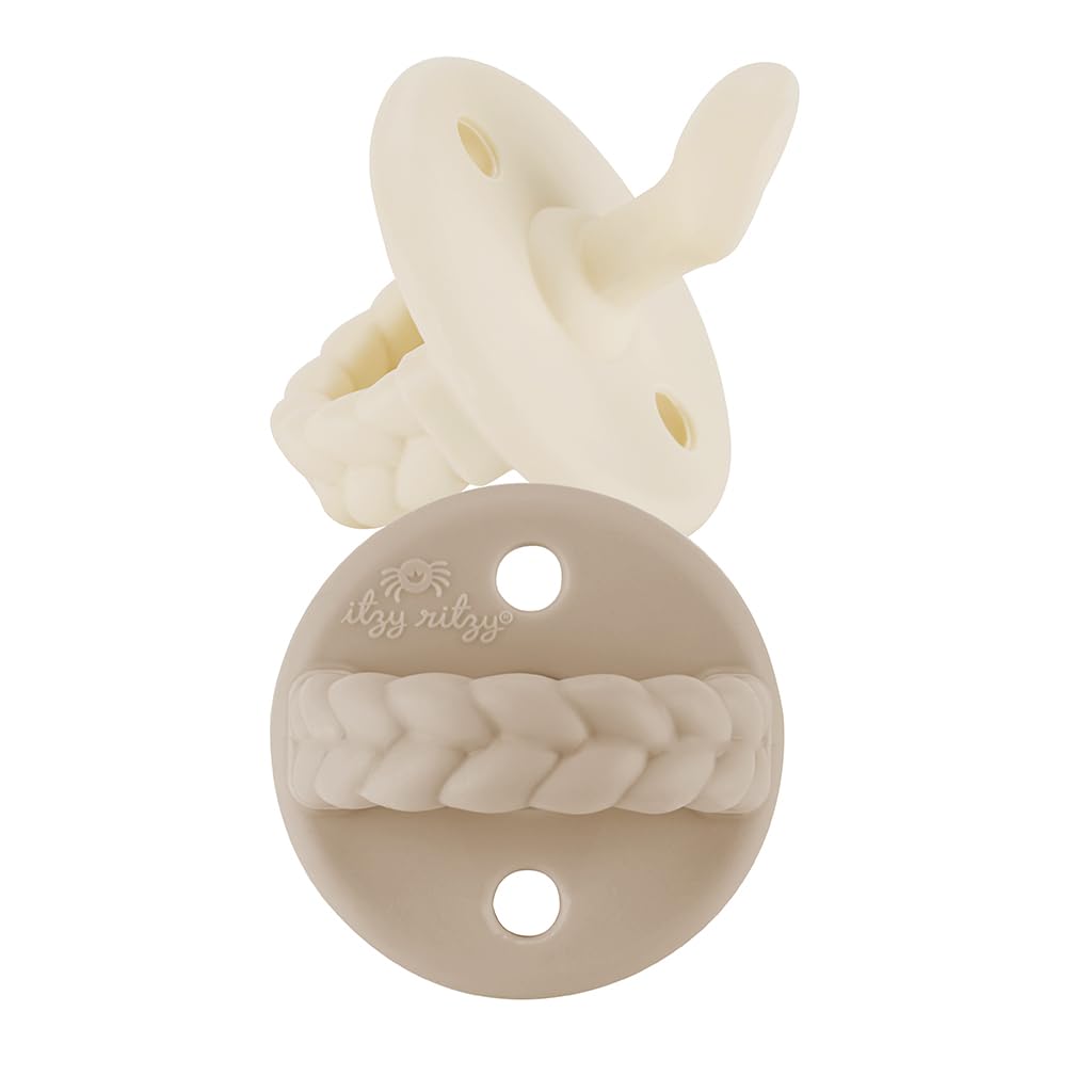 Itzy Ritzy Silicone Orthodontic Pacifiers Set of 2, 0-6M, Ballet & Primrose