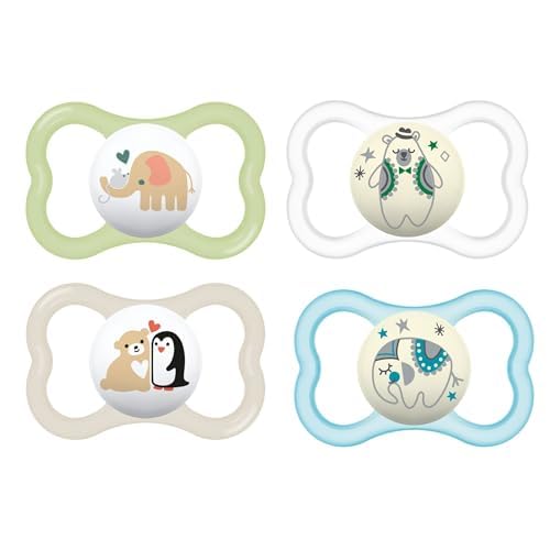 MAM Air Pacifier 16+ Months, Extra Air Flow for Sensitive Skin, 4 Pack
