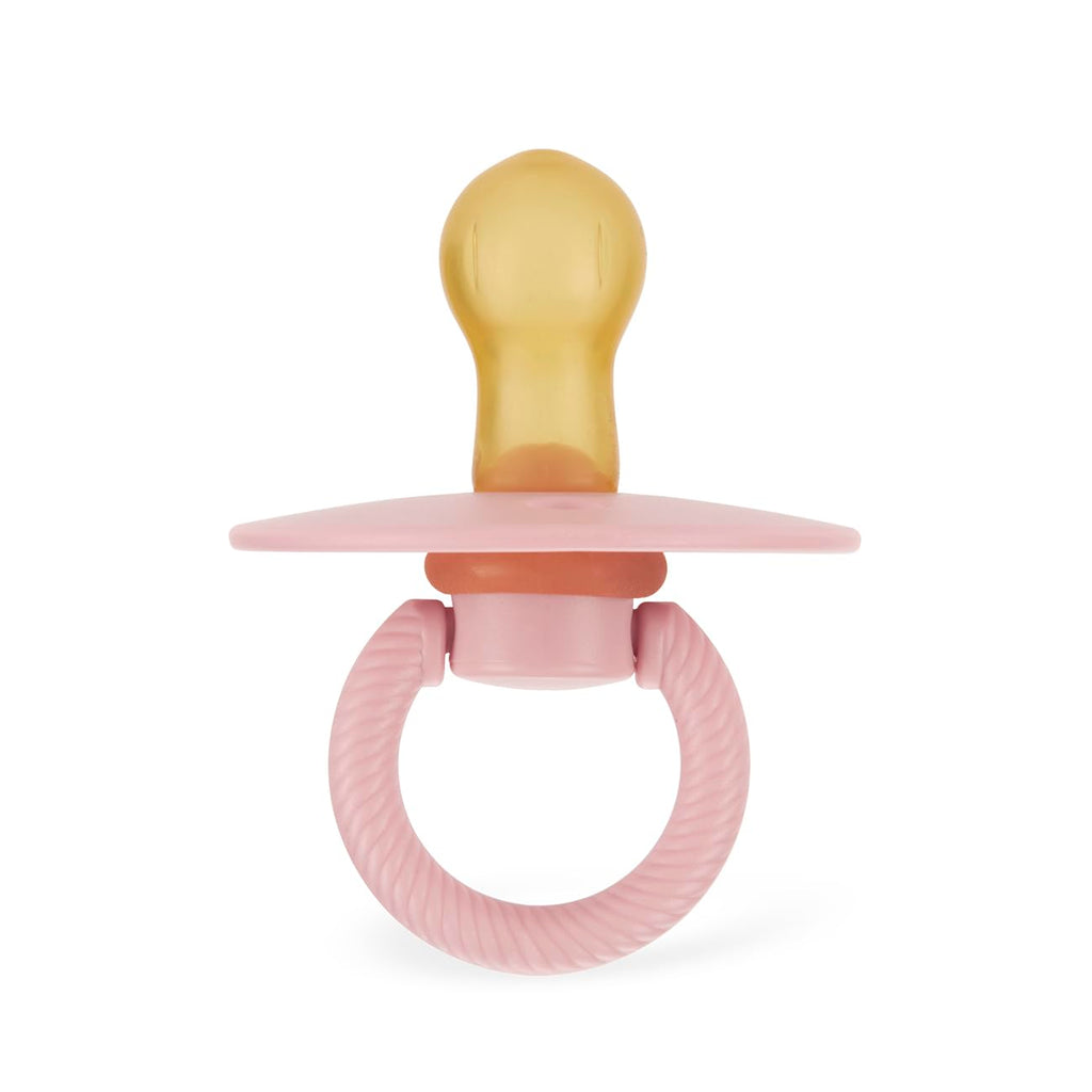 Itzy Ritzy Natural Rubber Pacifiers, 6-18 Mos, Set of 2, Blossom/Rosewood