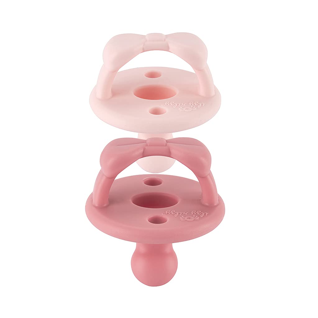 Itzy Ritzy Silicone Orthodontic Pacifiers Set of 2, 0-6M, Ballet & Primrose