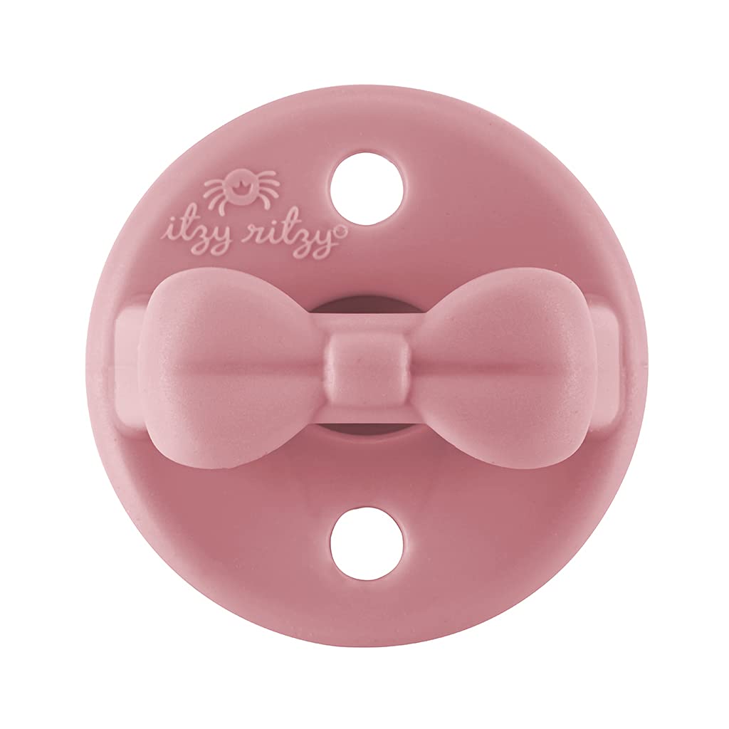 Itzy Ritzy Silicone Orthodontic Pacifiers Set of 2, 0-6M, Ballet & Primrose