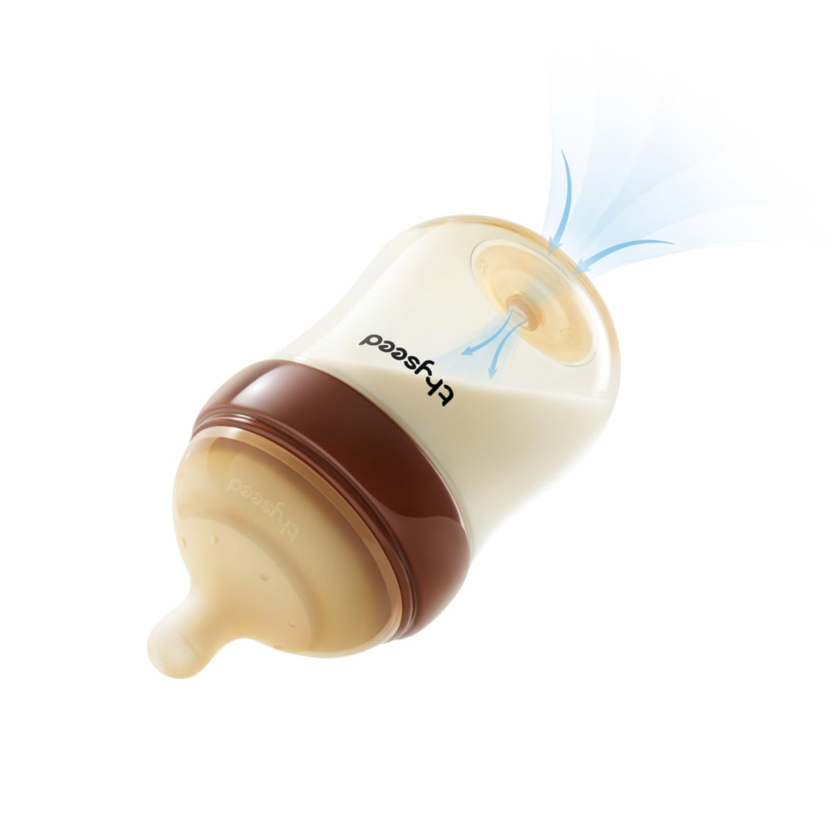 Thyseed PPSU Anti-Colic Baby Bottle, Breast-Like Slow Flow Nipple for Breastfed Babies (1m+), 5 oz/160 mL, 1 Pack