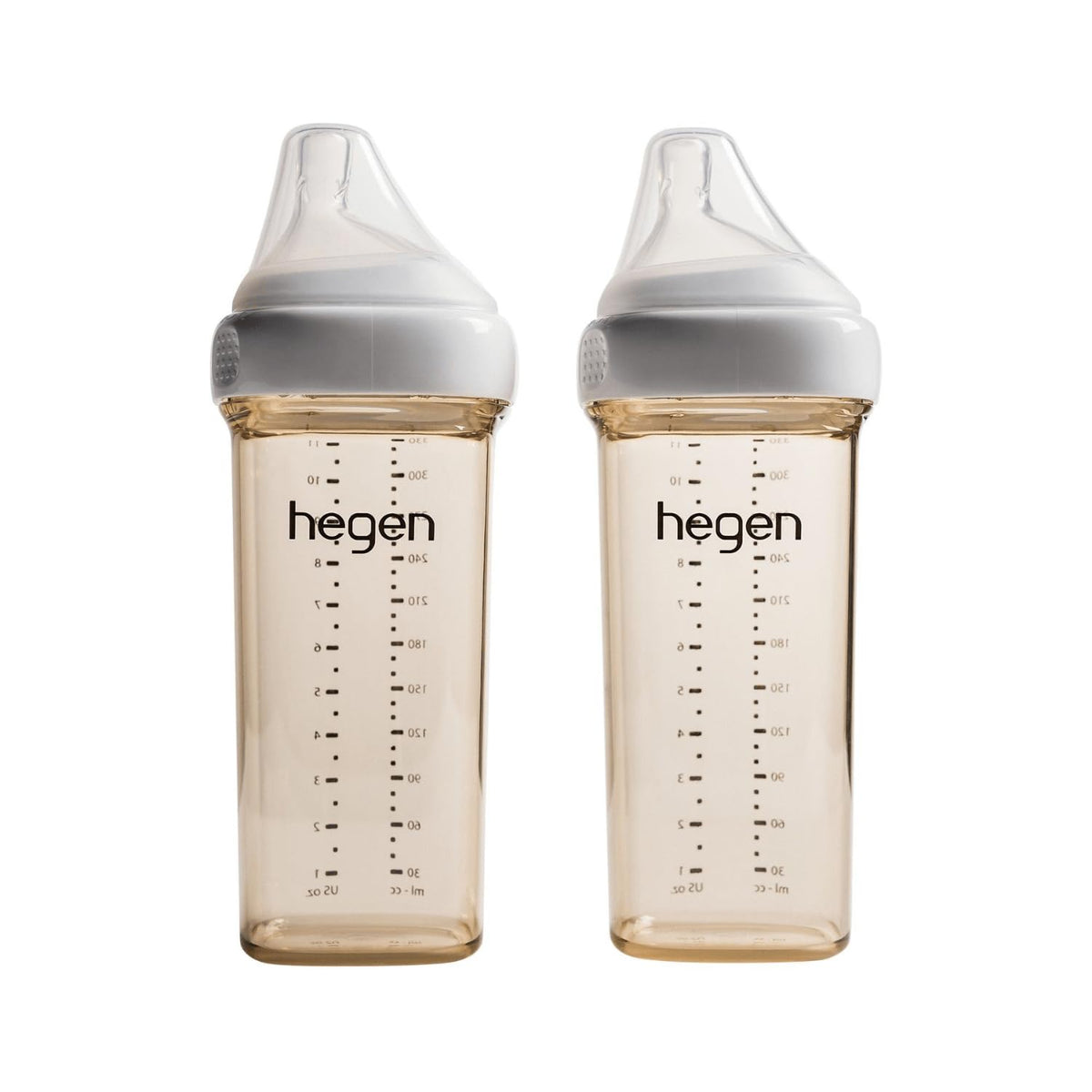 Hegen Easy to Clean Anti-Colic Baby Bottle, 8oz for 3 to 6 Months (2-Pack)