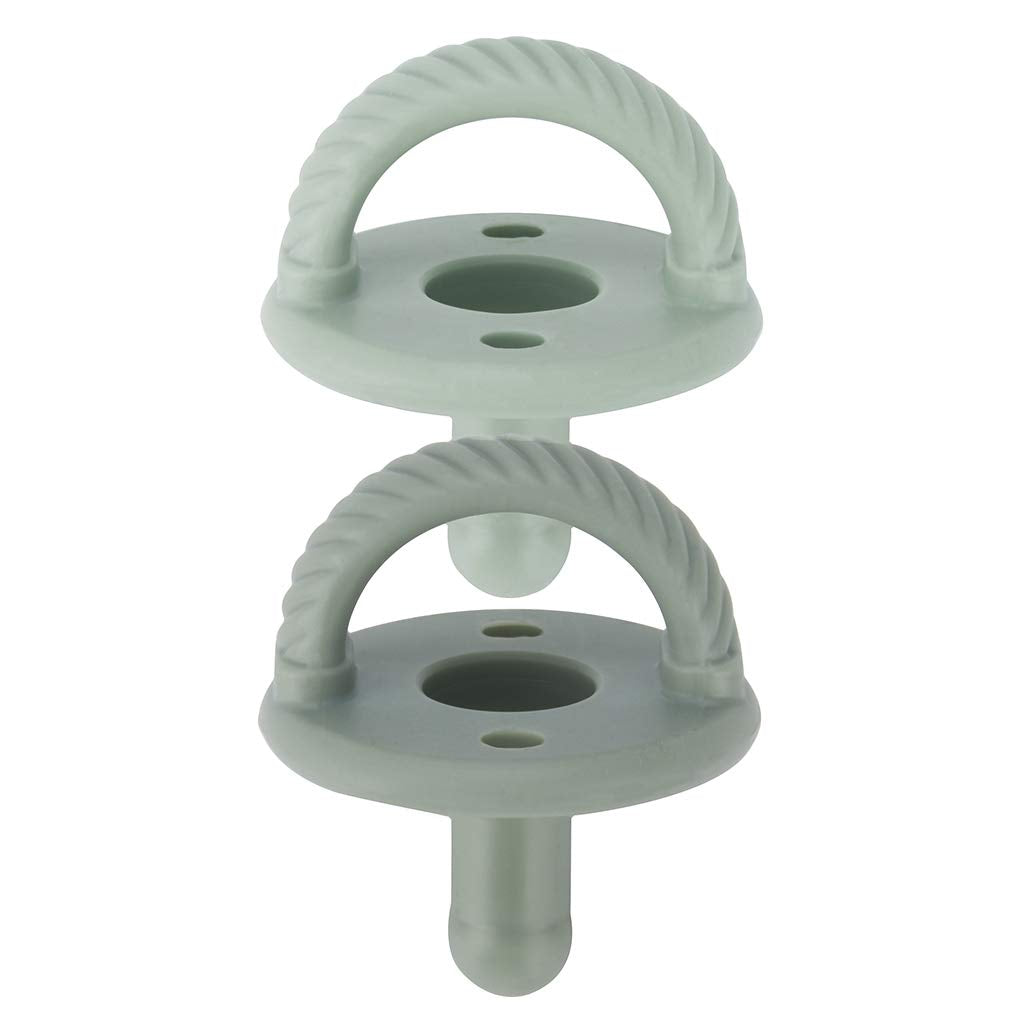 Itzy Ritzy Silicone Pacifiers for 6-18 Months, Set of 2 (Agave & Succulent)