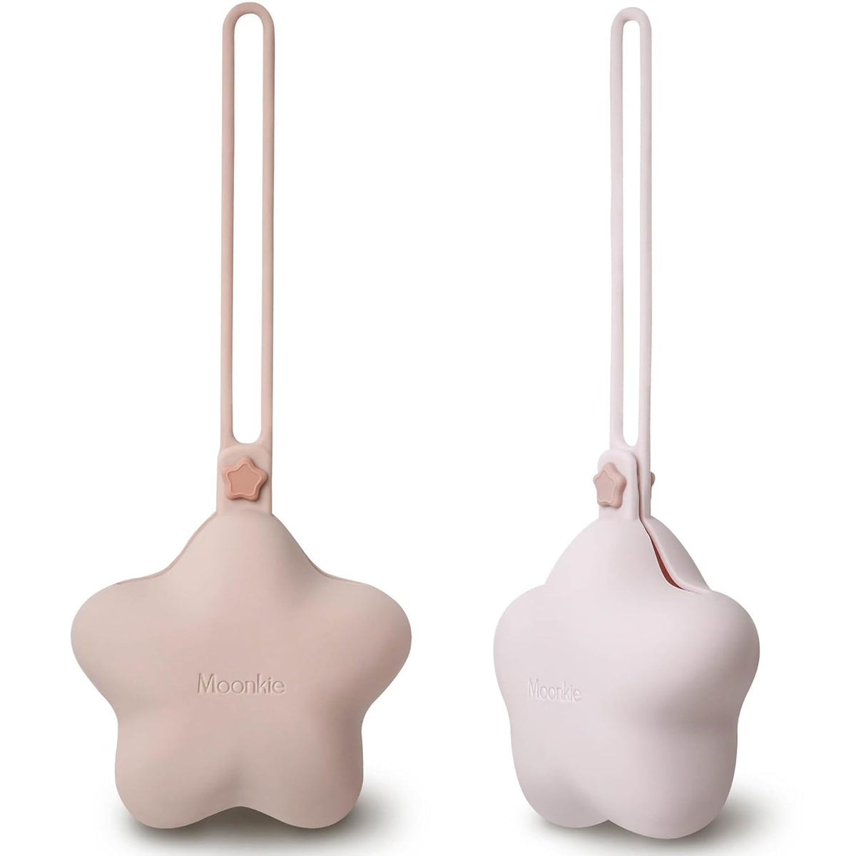 Moonkie Silicone Pacifier Holder Case: Cute Portable Pacifier Case, 2 Pack