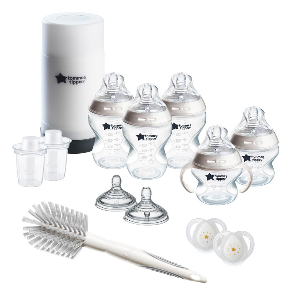 Tommee Tippee Natural Start Baby Bottle Set, Breast-Like Nipples, 0m+