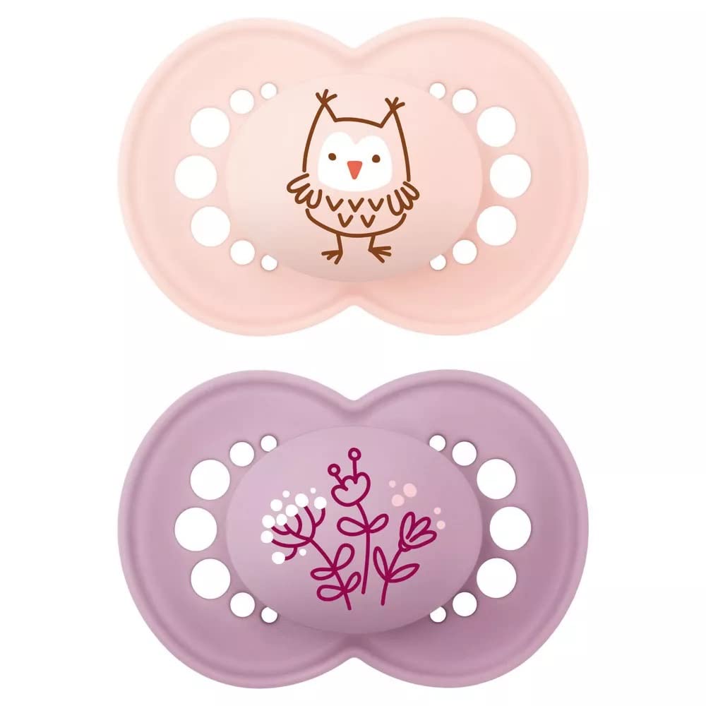 MAM Original Baby Pacifier 16+ Mths, Skin Soft Silicone Nipple, 4 Pack