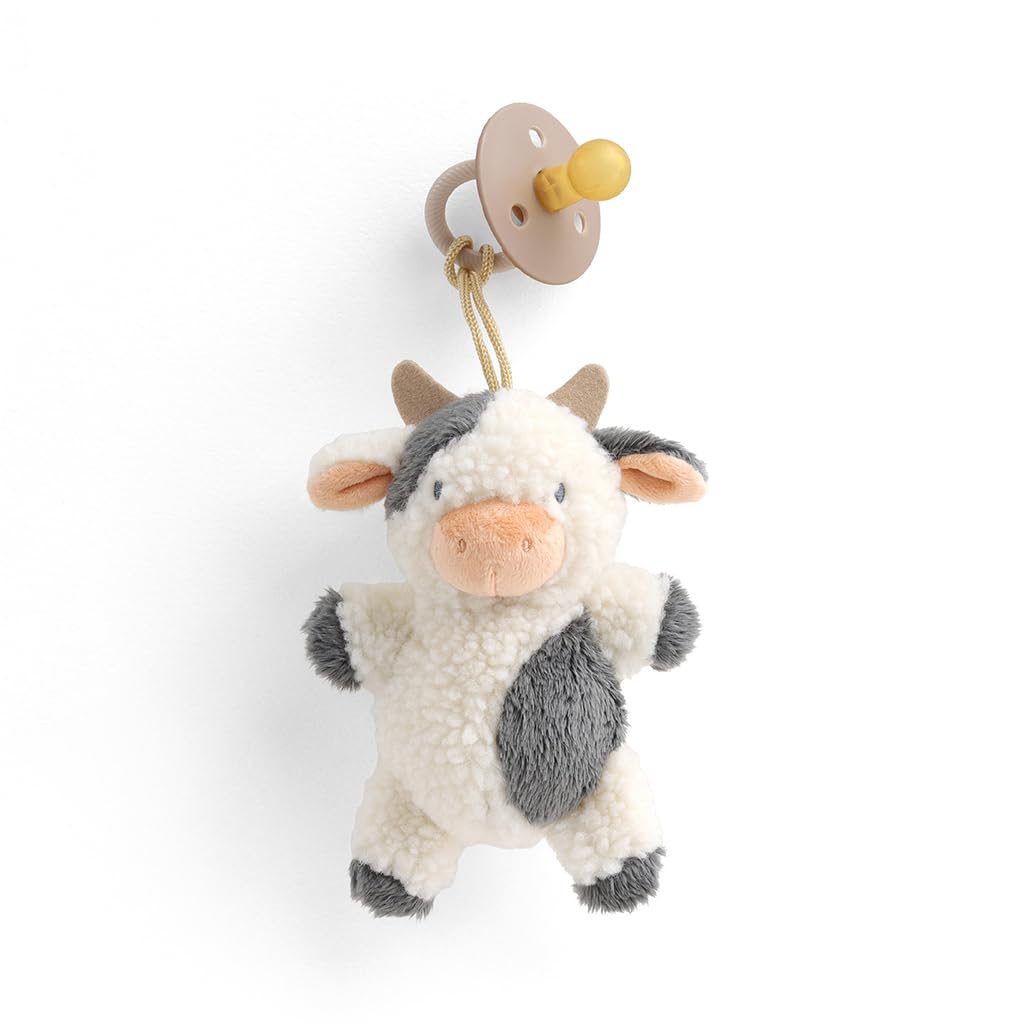 Itzy Ritzy Pacifier & Lovey Set - Natural Rubber Pacifier with Plush Cow