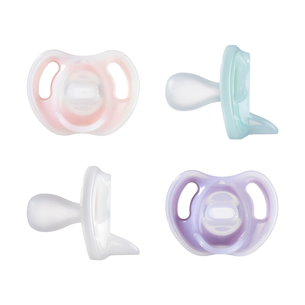 Tommee Tippee Ultra-Light Pacifier, 0-6 Months, Silicone, Pack of 4