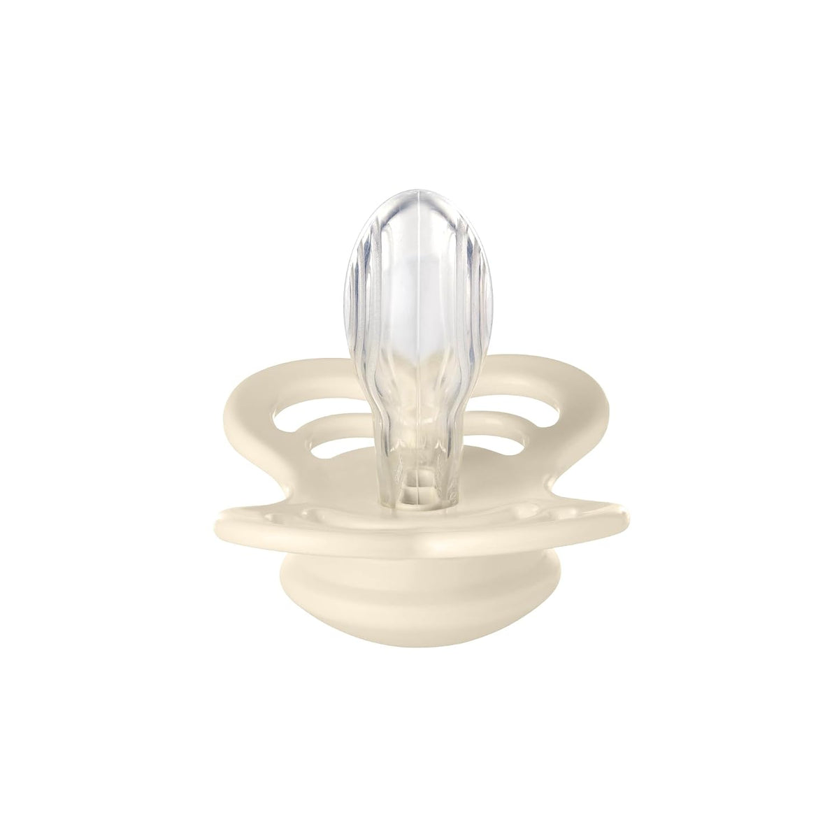 BIBS Pacifiers - Supreme Collection | Symmetrical Nipple | Silicone | Made in Denmark | Set of 2 Ivory/Sage Color Premium Soothers | Size 6-18 Months