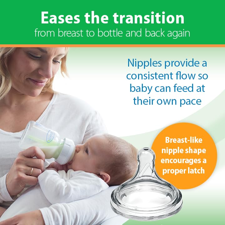 Dr. Brown's Anti-Colic Options+ Wide-Neck Glass Baby Bottle, 5 oz, 3-Pack