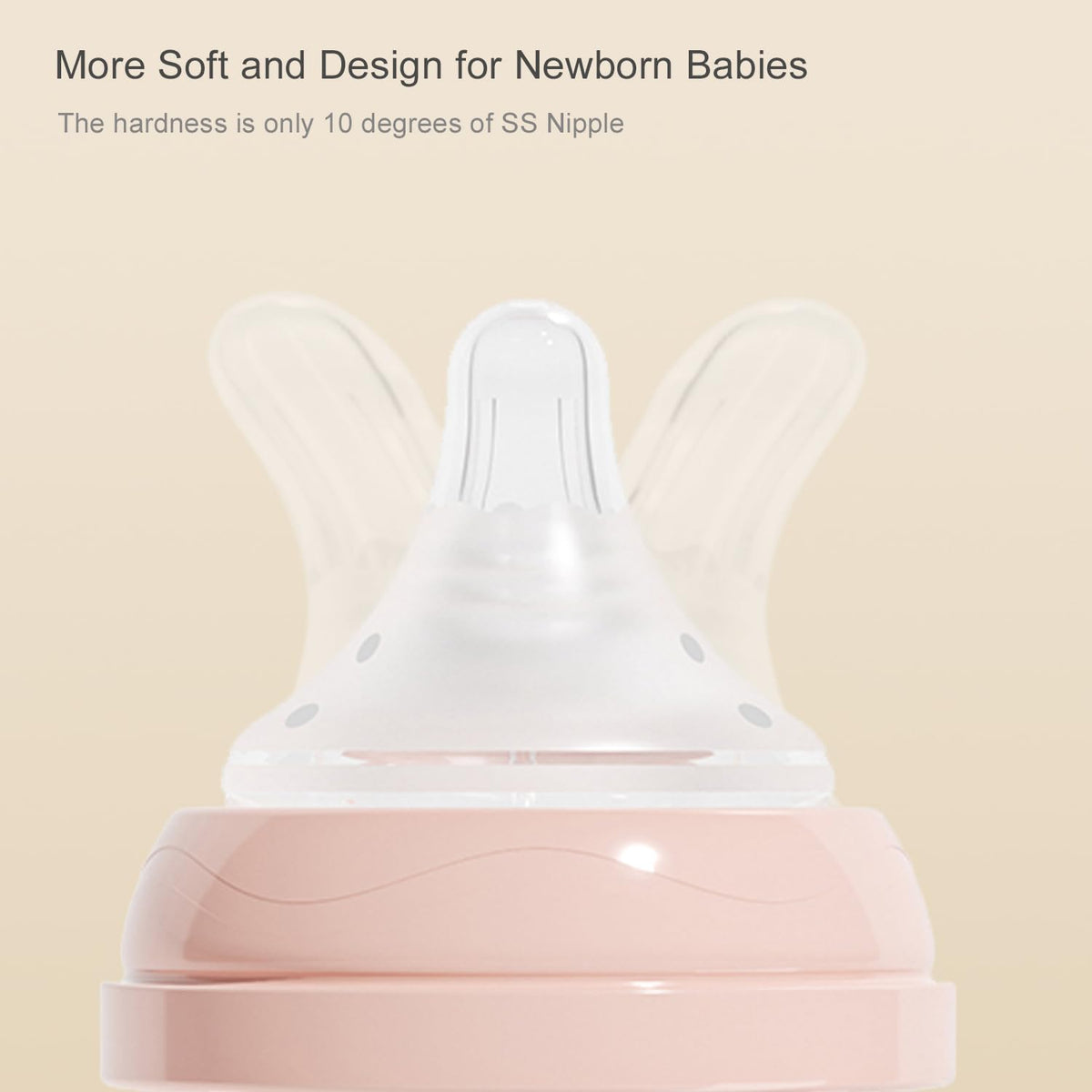 Gulicola Natural Glass Baby Bottle 4 Pack, Newborn Breastfeeding Bottles Set, Extra Slow Flow Nipples (SS), Anti Colic, 0 Months+, 5 oz - White