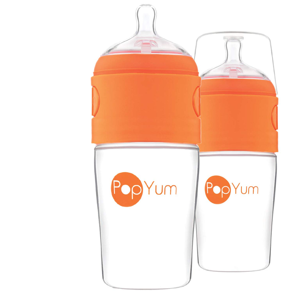 PopYum 5 oz Blue Anti-Colic Formula Making Baby Bottles, 3-Pack