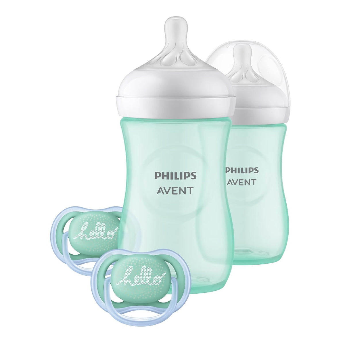 Philips Avent Natural Baby Bottle Gift Set, Teal, BPA-Free, 9 oz, 2-Pack