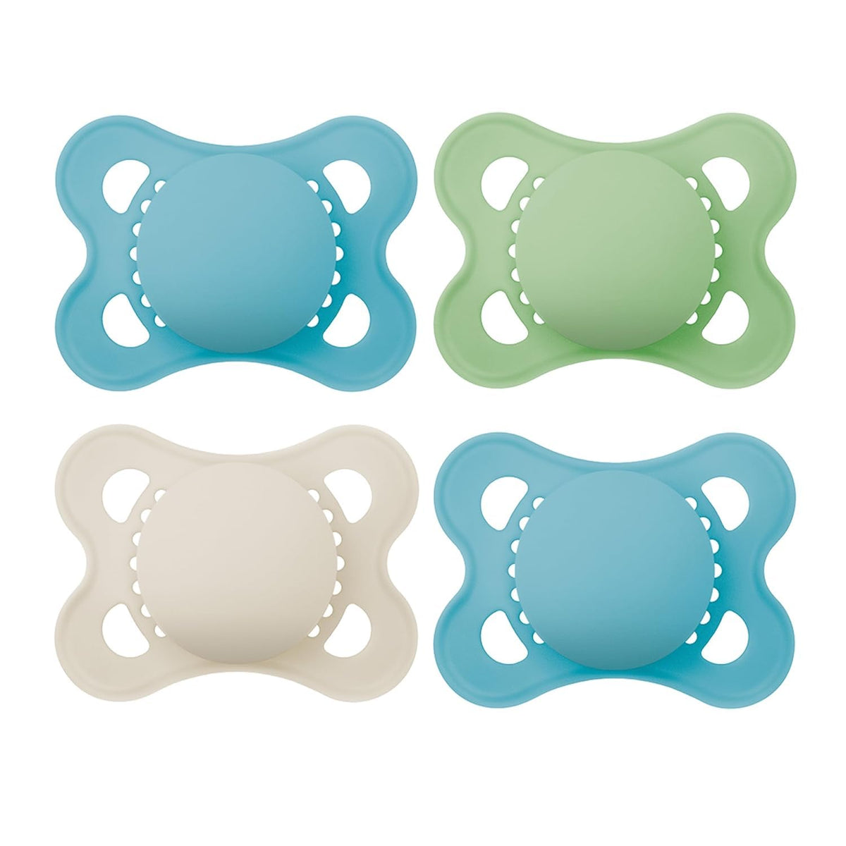 MAM Original Baby Pacifier 0-6 Mths, Skin Soft Silicone Nipple, 4 Pack