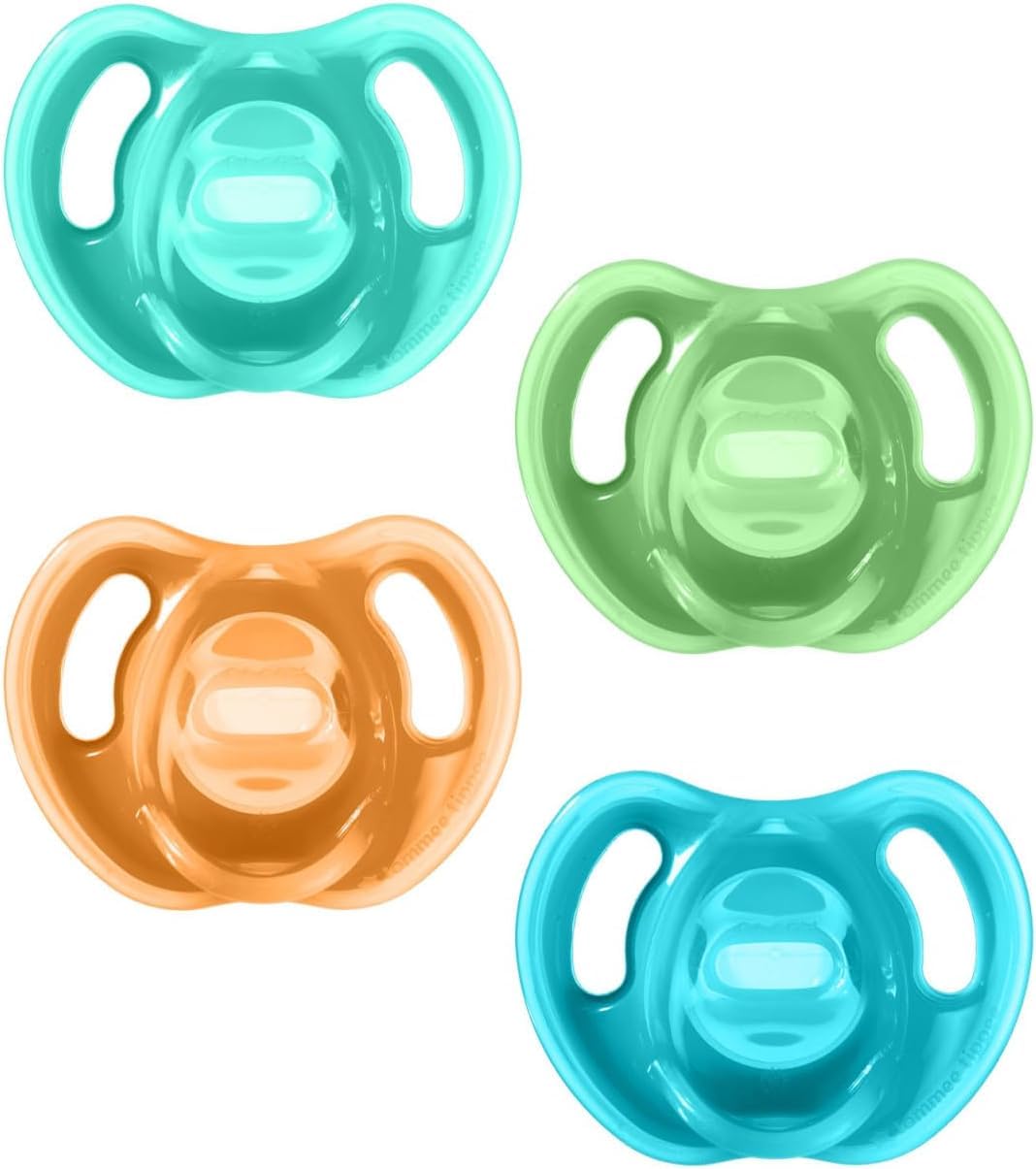 Tommee Tippee Ultra-Light Silicone Pacifier, 0-6 Months Blue & Green