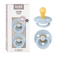 BIBS Pacifiers Colour Collection | Natural Rubber Baby Pacifier | Set of 2 BPA-Free Soothers | Made in Denmark | 0+ Months (Pack of 2) | Blush/Ivory
