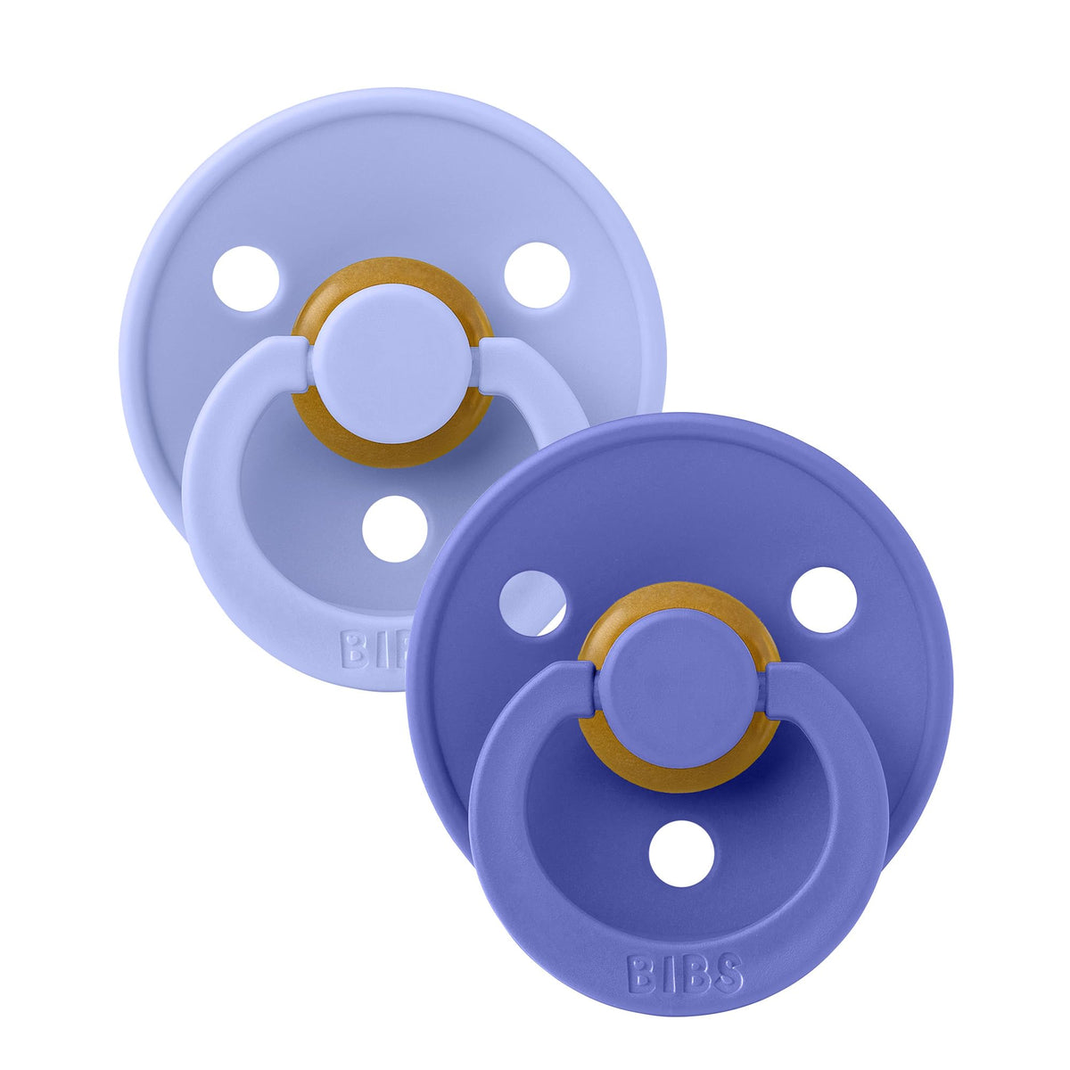BIBS Pacifiers Colour Collection | Natural Rubber Baby Pacifier | Set of 2 BPA-Free Soothers | Made in Denmark | 0+ Months (Pack of 2) | Blush/Ivory