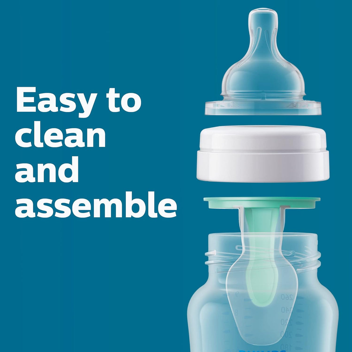 Philips Avent Anti-Colic Baby Bottle with AirFree Vent, Slow Flow, 4 oz