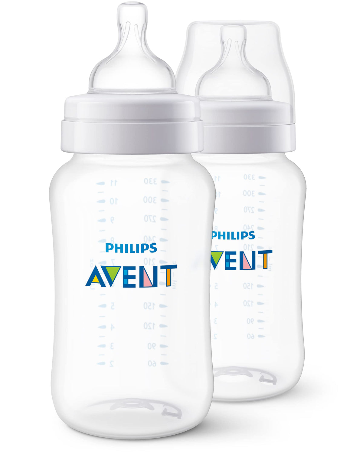 Philips Avent Anti-Colic Baby Bottle with AirFree Vent, Medium Flow, 9 oz