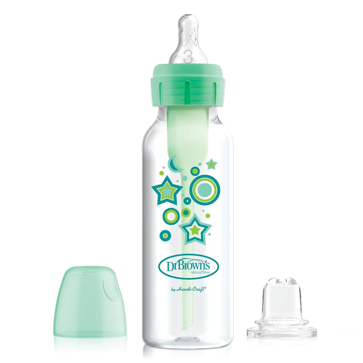 Dr. Brown's Narrow Sippy Bottle Starter Kit, Green, 6m+