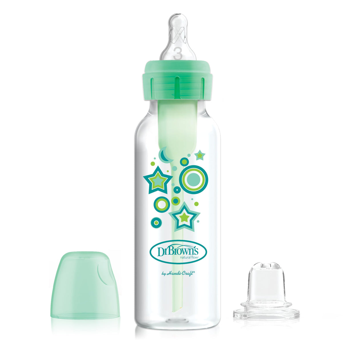 Dr. Brown's Narrow Sippy Bottle Starter Kit, Green, 6m+