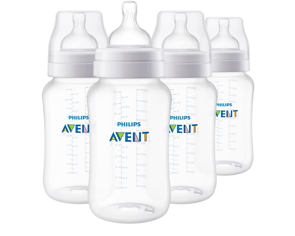 Philips Avent Anti-Colic Baby Bottle with AirFree Vent, Slow Flow, 4 oz