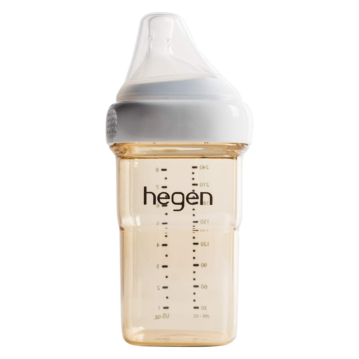 Hegen Easy to Clean Anti-Colic Baby Bottle, 8oz for 3 to 6 Months (2-Pack)