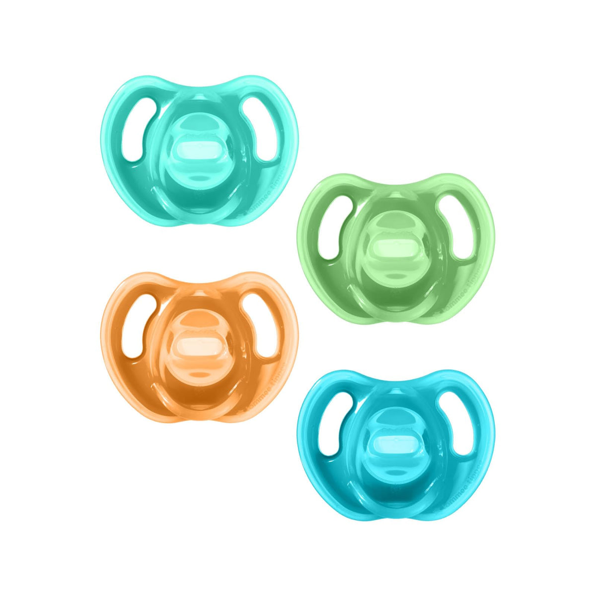 Tommee Tippee Ultra-Light Silicone Pacifier, 0-6 Months Blue & Green