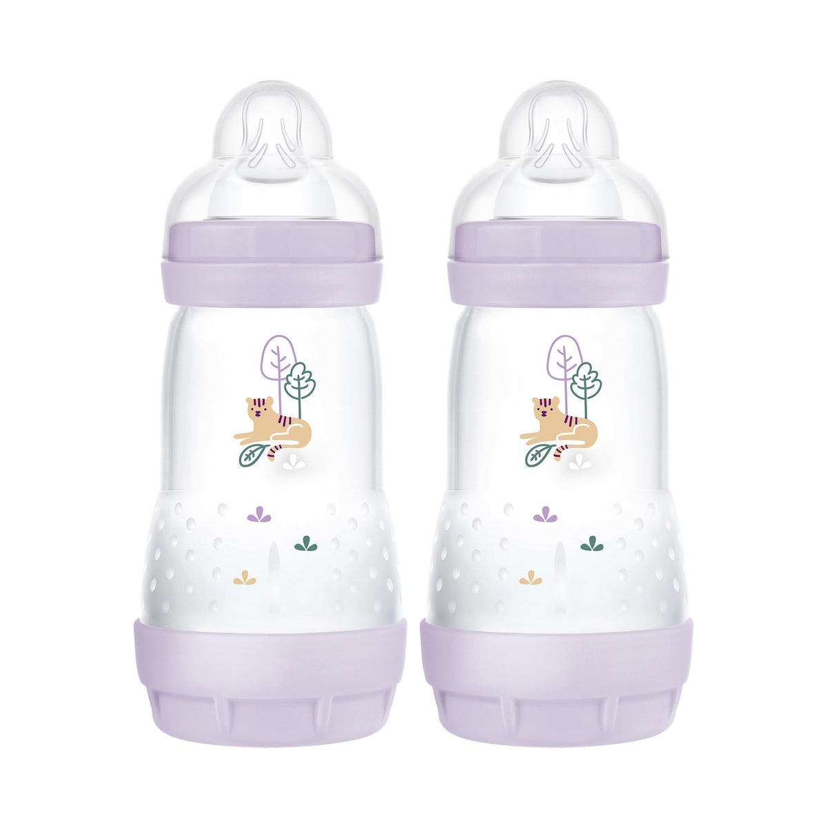 MAM 9oz Easy Start Anti-Colic+ Vented Baby Bottles, 2+ Months, 6 Pack, Girl