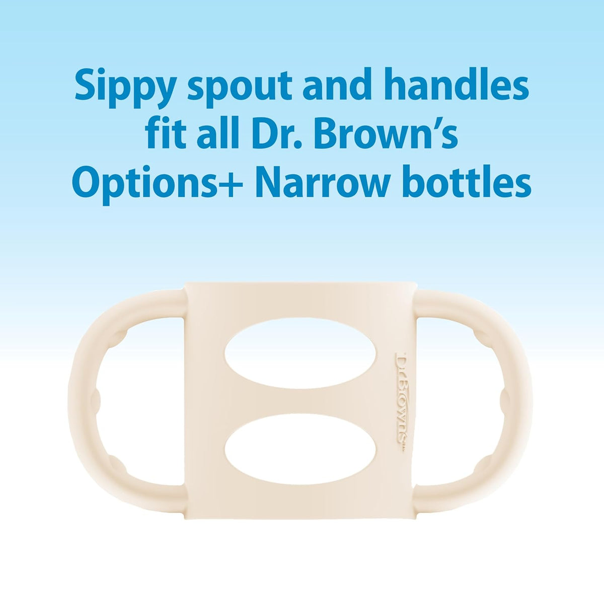 Dr. Brown's Narrow Sippy Spout Bottle with Handles, Pink & Ecru, 2-Pack