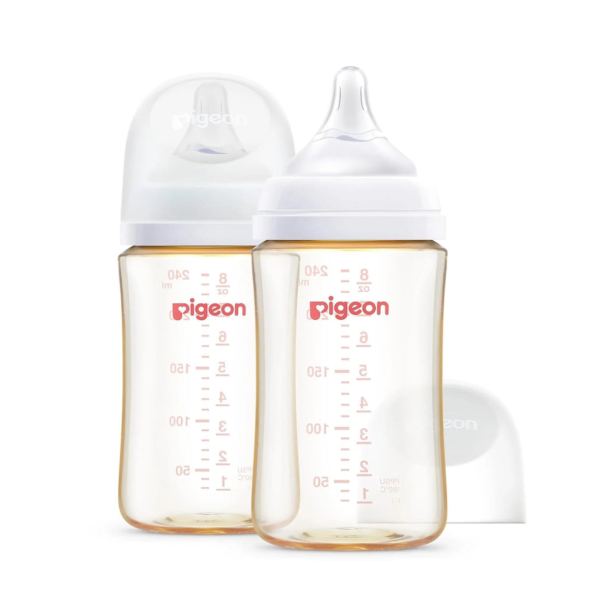 Pigeon PPSU Wide Neck Anti-Colic Nursing Baby Bottle, 8 oz, 2-Pack