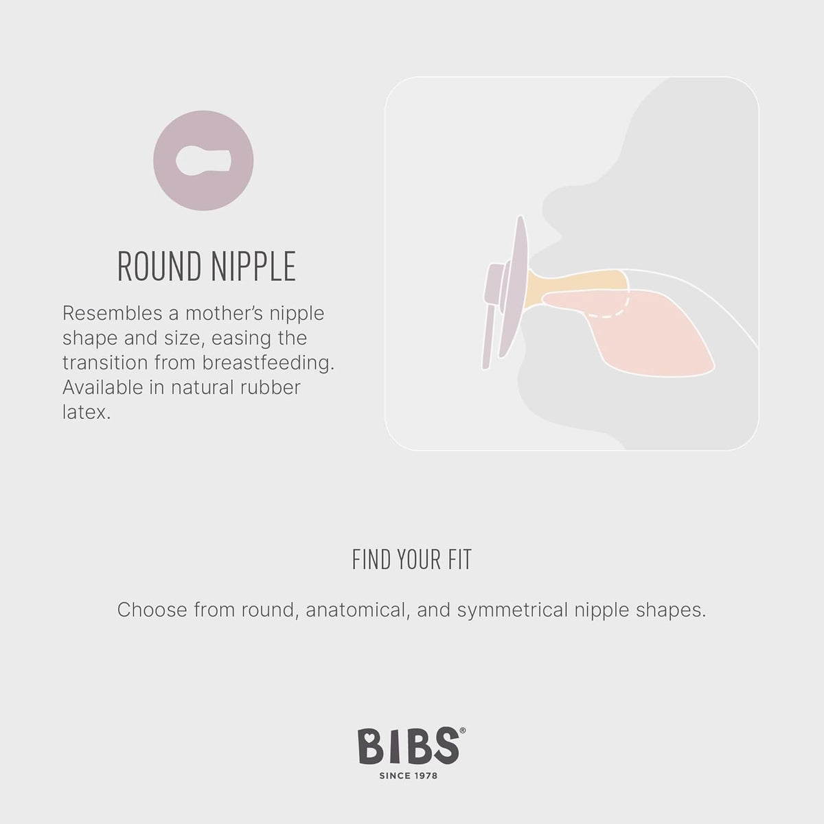 BIBS Colour Pacifier, 6-18 Months, 2-Pack, Round, Block Baby Pink Coral