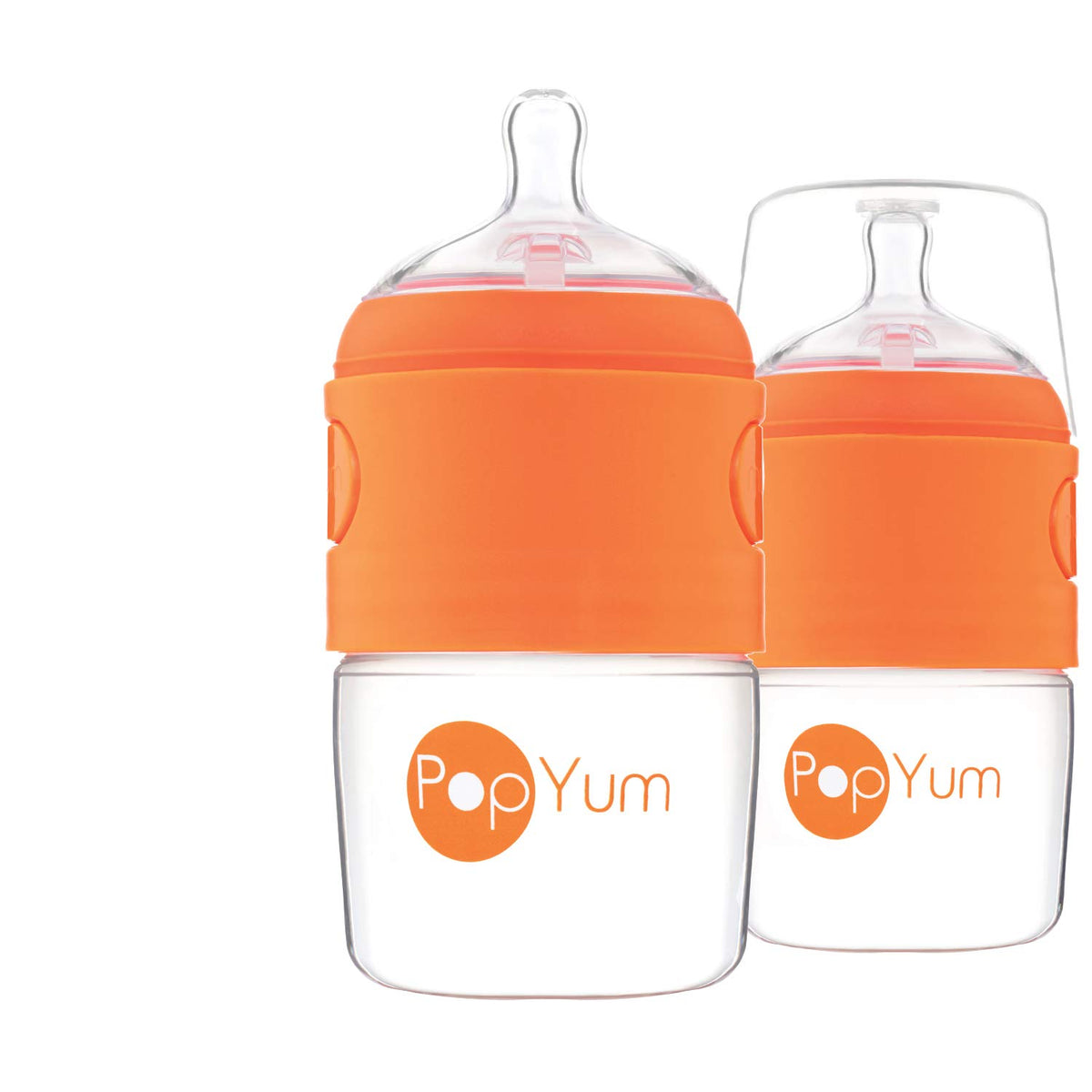 PopYum 5 oz Blue Anti-Colic Formula Making Baby Bottles, 3-Pack