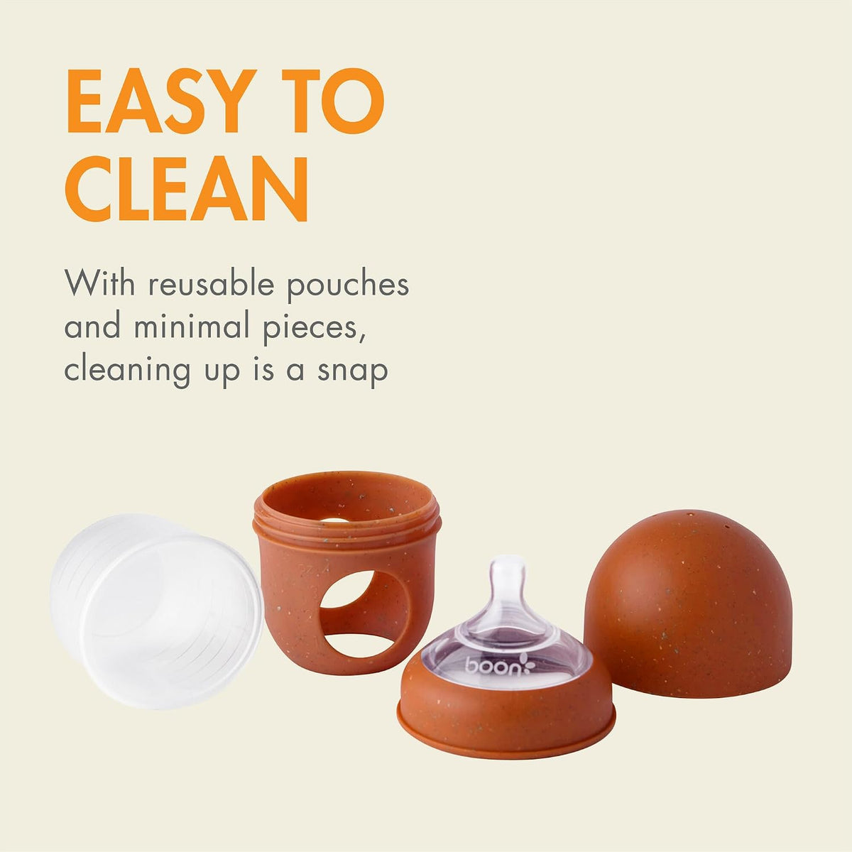 Boon Nursh Silicone Baby Bottles - Speckle - 4 Oz - 3 Count