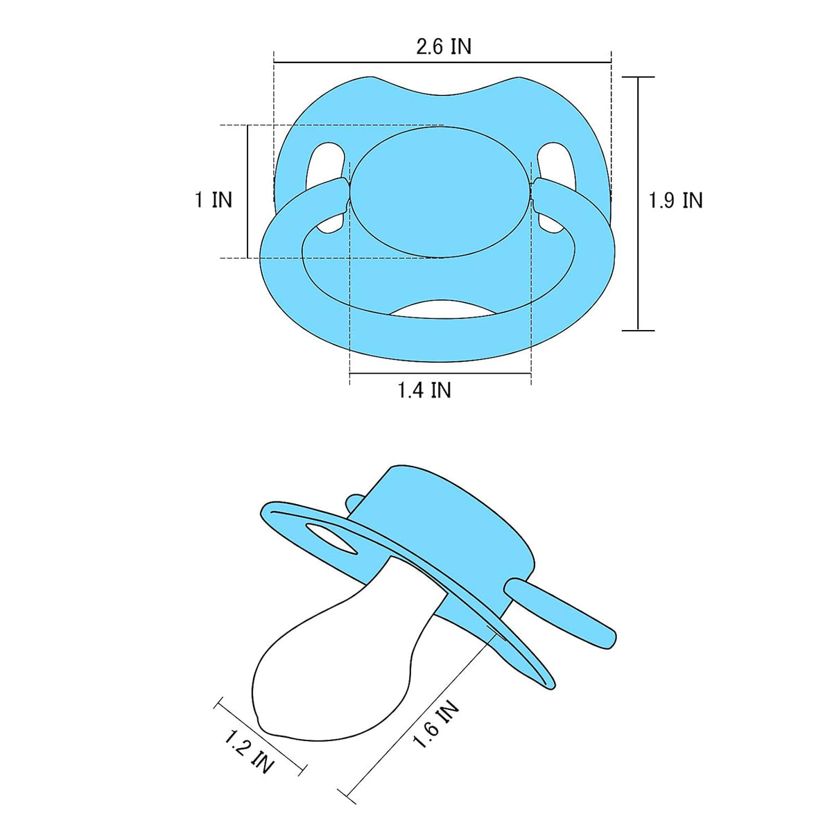 LittleForBig Bigshield Generation-II Adult Sized Pacifier Blue