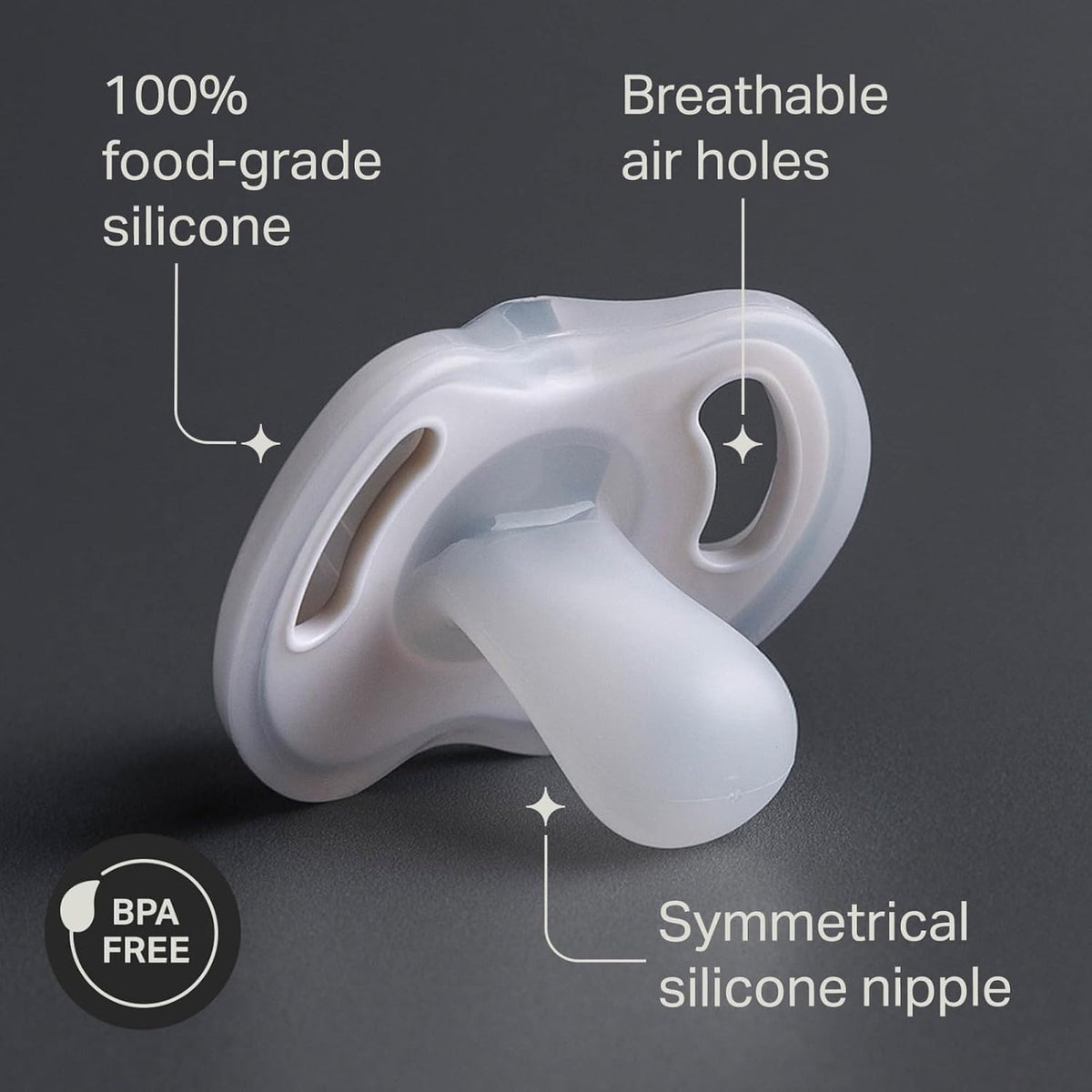 Tommee Tippee Ultra-Light Pacifier, 0-6 Months, Silicone, Pack of 4