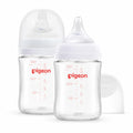 Pigeon Glass Baby Bottles Wide Neck, 5.4 Oz, Pack of 2