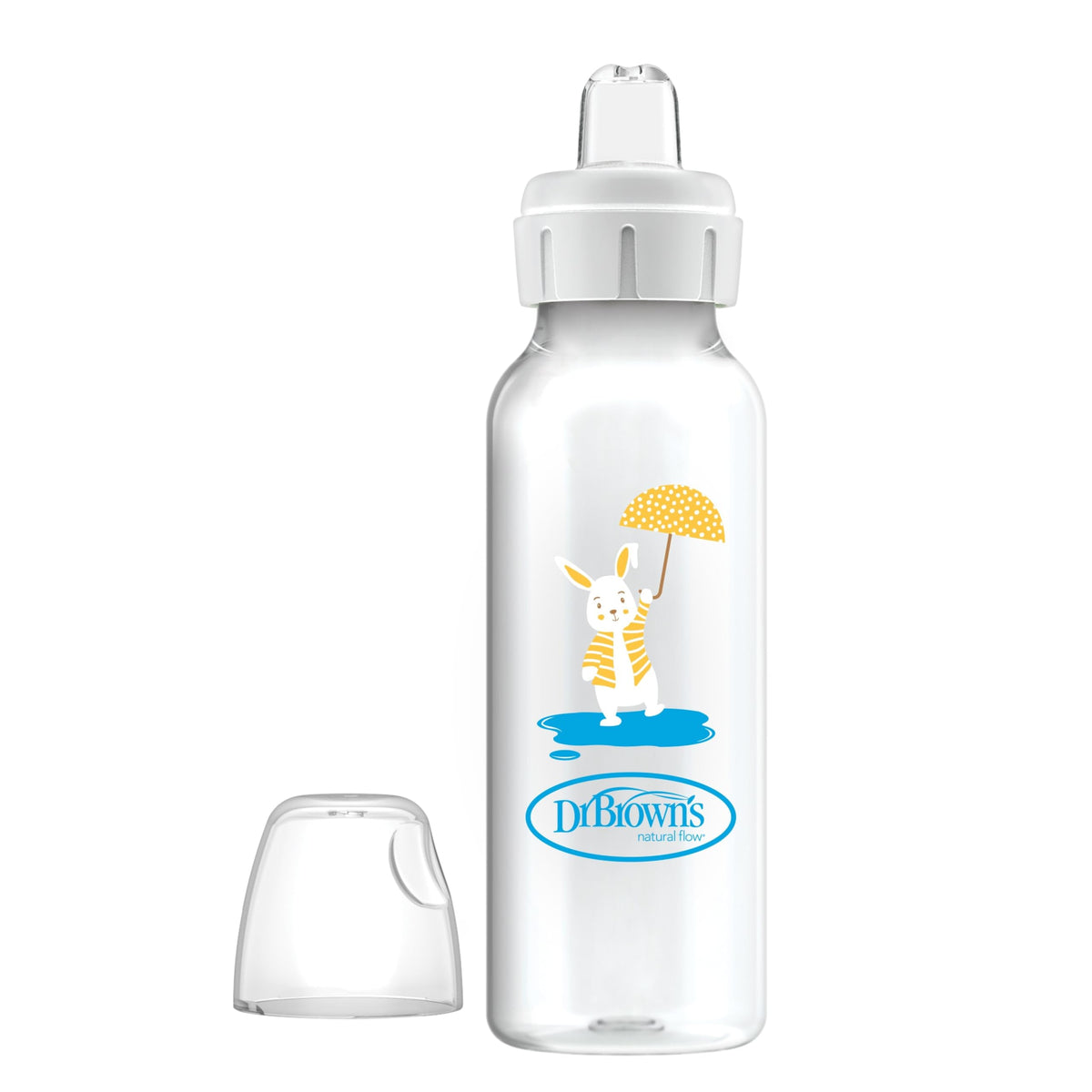 Dr. Brown's Narrow Sippy Spout Bottle, Fox & Lion, 8 oz, 2-Pack