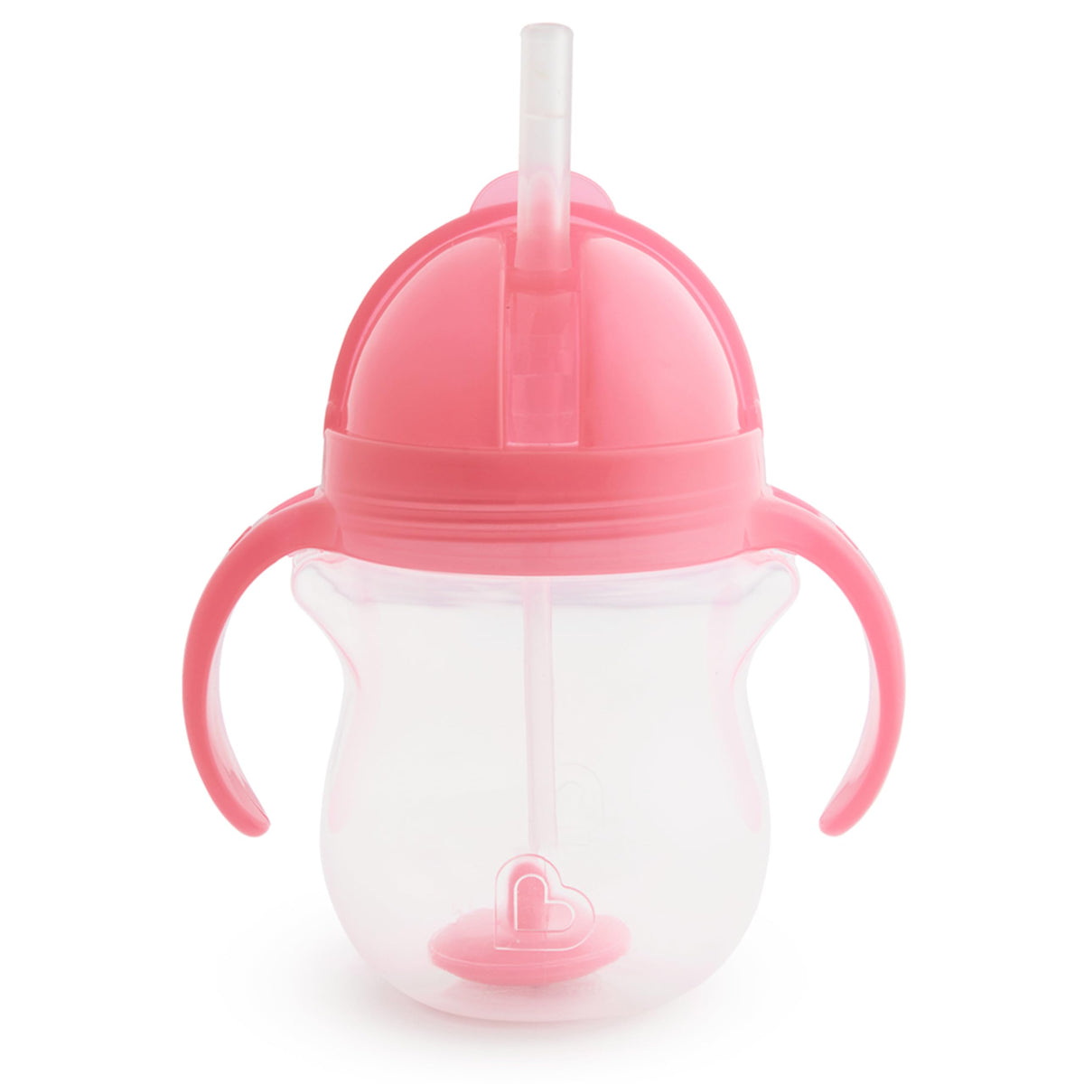 Munchkin Any Angle Sippy Cups for Toddlers, Spill Proof Weighted Straw Cup with Transition Handles for Babies 6 Months and Up, 2 Pack, Blue/Green