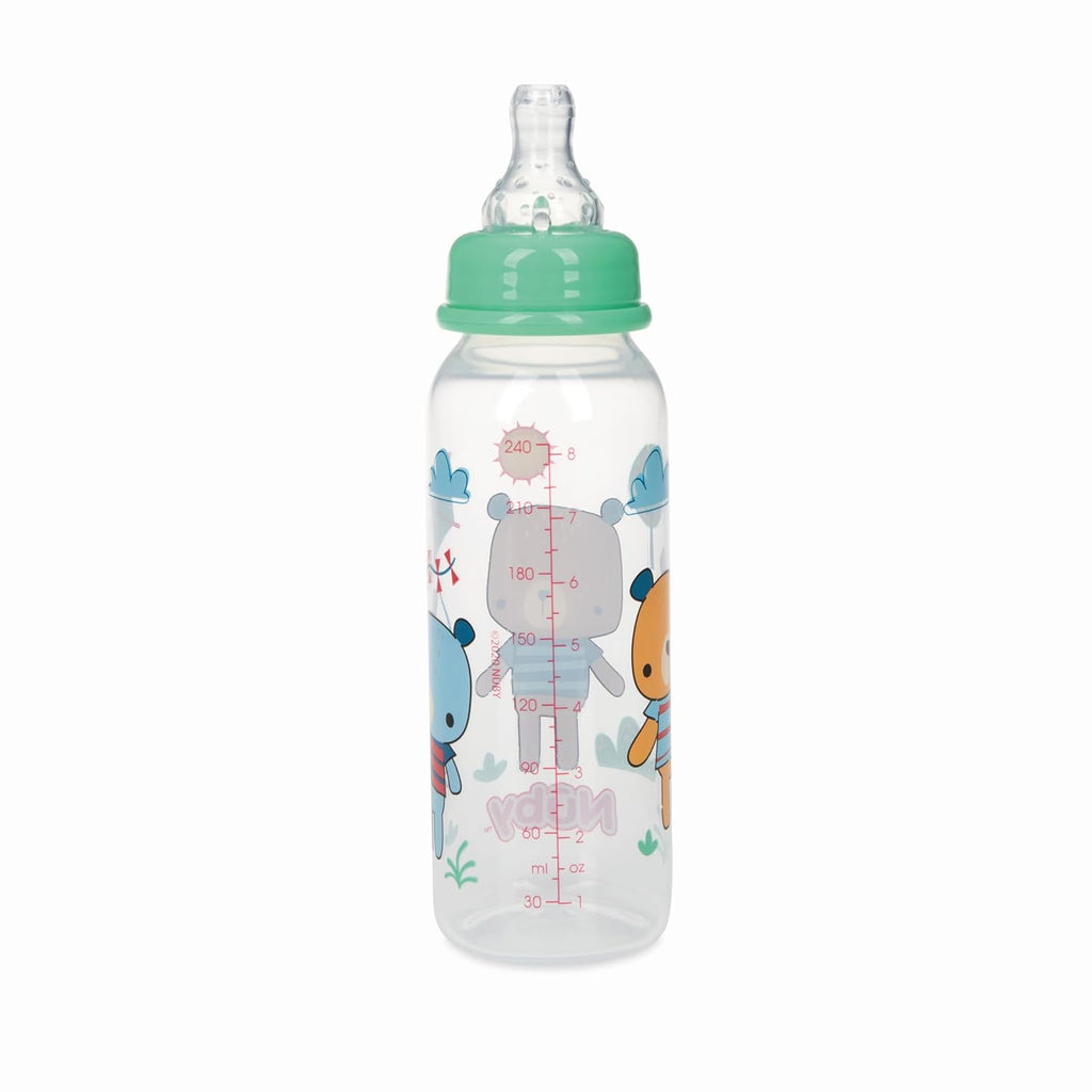 Nuby Printed Non-Drip 8 oz Bottle - 3 Pack