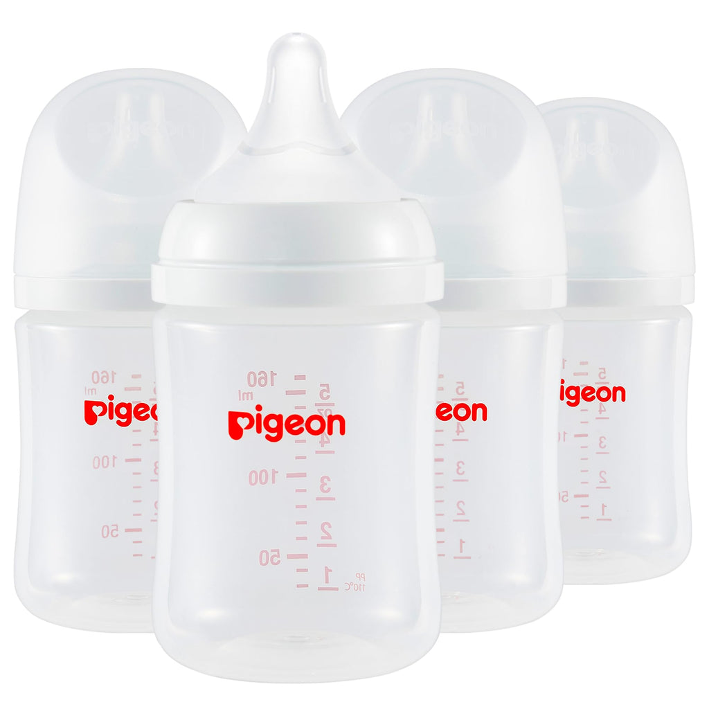 Pigeon PP Wide Neck Anti-Colic Nursing Bottle, 8.1 oz, 4-Pack