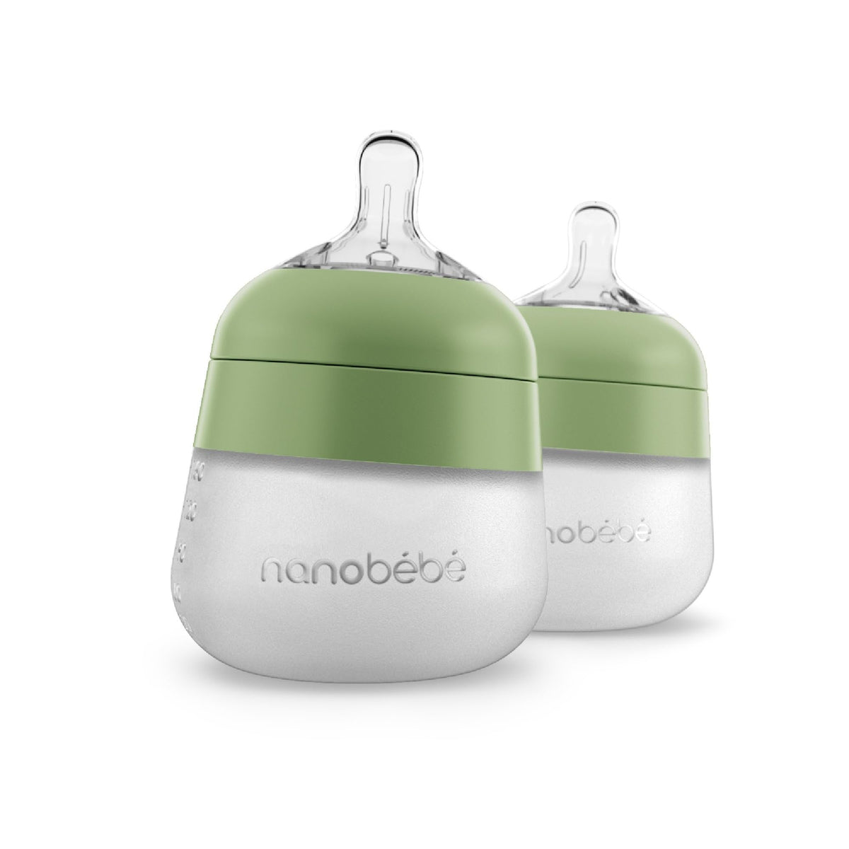 Nanobebe Flexy Silicone Baby Bottle, Anti-Colic, Natural Feel, Non-Collapsing Nipple, Non-Tip Stable Base, Easy to Clean, 3-Pack, Pink, 9oz