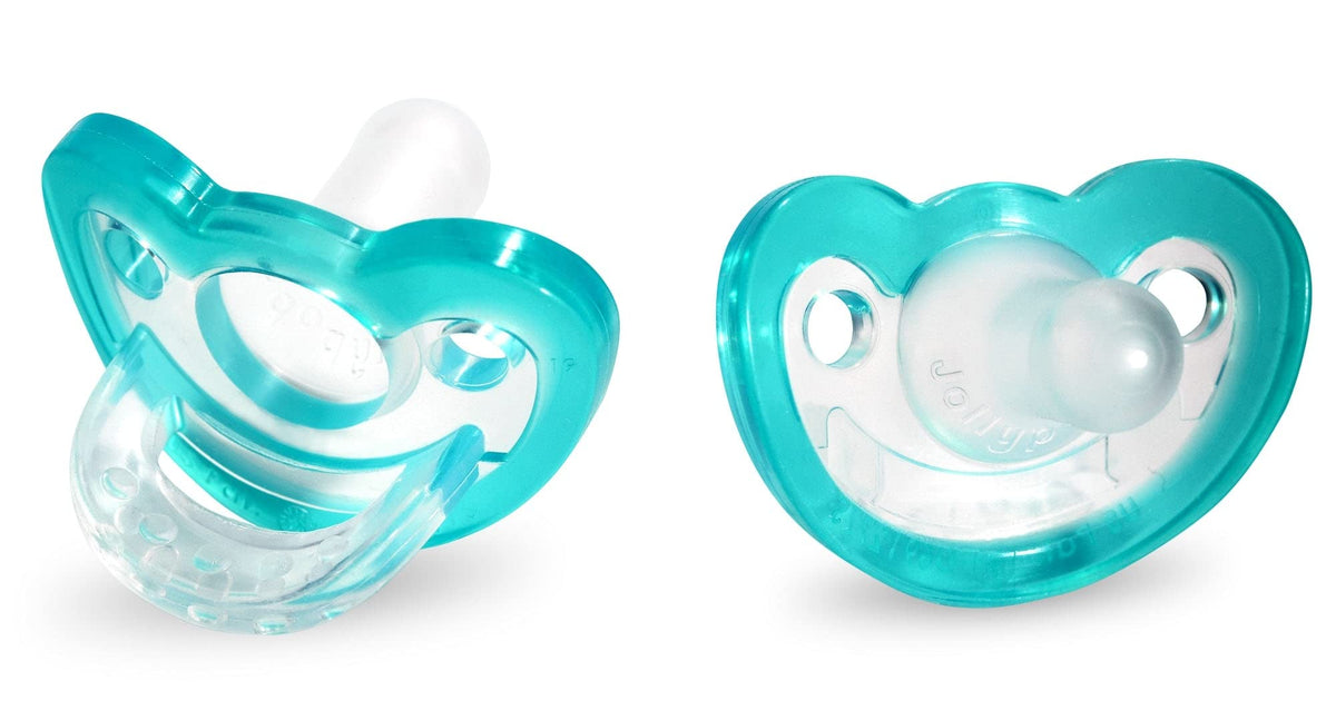 RaZbaby Jollypop Pacifier for Babies 3 Months and Up, USA Made, Natural Shaped Orthodontic Binky, Lovingly Shared in NICUs & Hospitals Worldwide, Medical-Grade 100% BPA-Free, 0-3m (Variety, 4 Count)